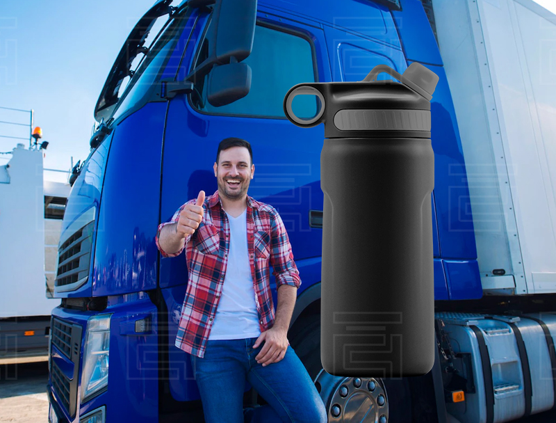 Truck Driver's Ideal Water Bottle: A Companion on the Road