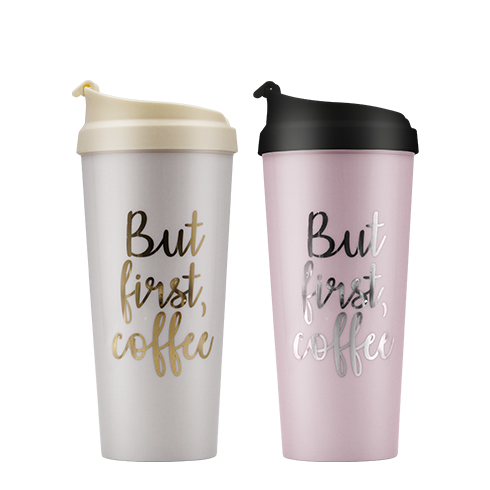 Top quality plastic suction mug non-spill travel mug coffee cup