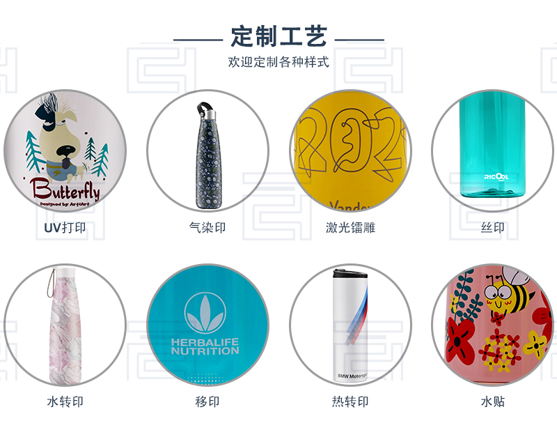 为什么同一款水杯相似的图案印刷效果却截然不同